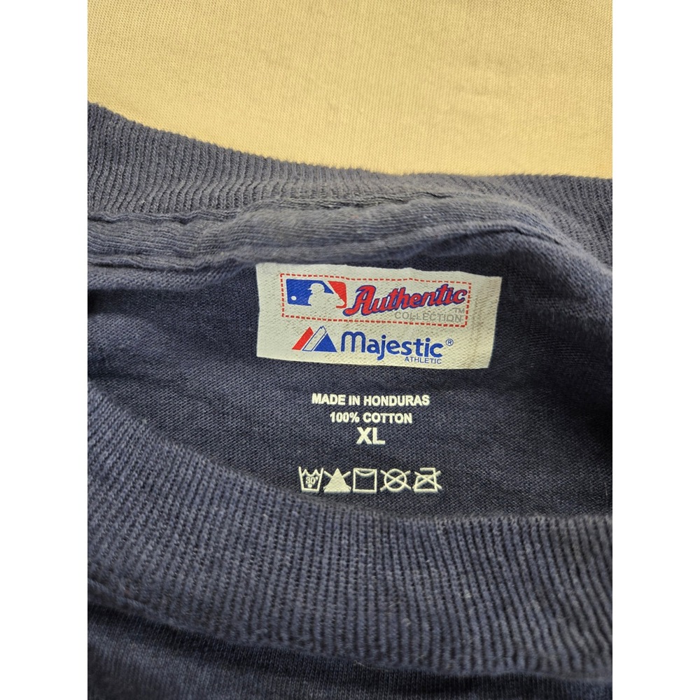 Majestic T-Shirt Mens XL Navy Cleveland Indians Spring Training 2014 MLB Graphic - Picture 4 of 7